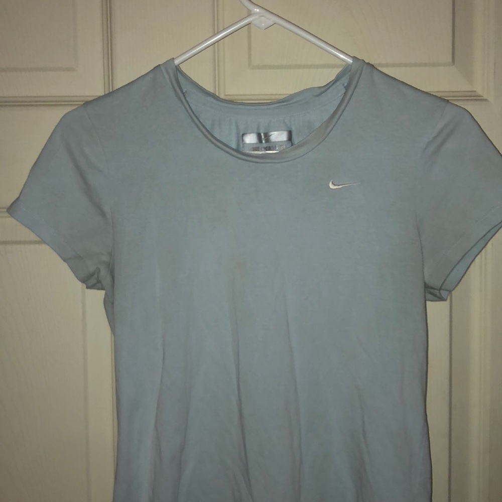 Light blue Nike dry fit tee